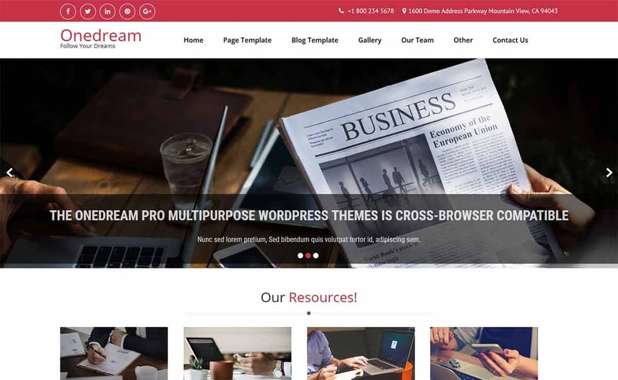 21+ Best Free WordPress Themes May 2018 one dream - 21+ Best Free WordPress Themes May 2018