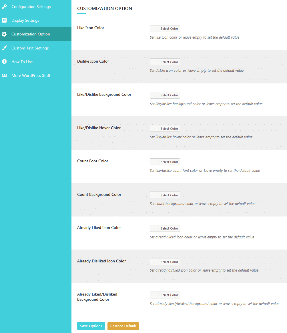 How to Add Like/Dislike Buttons on WordPress Comments? (Step by Step Guide) everest comment rating lite customization option - How to Add Like/Dislike Buttons on WordPress Comments? (Step by Step Guide)