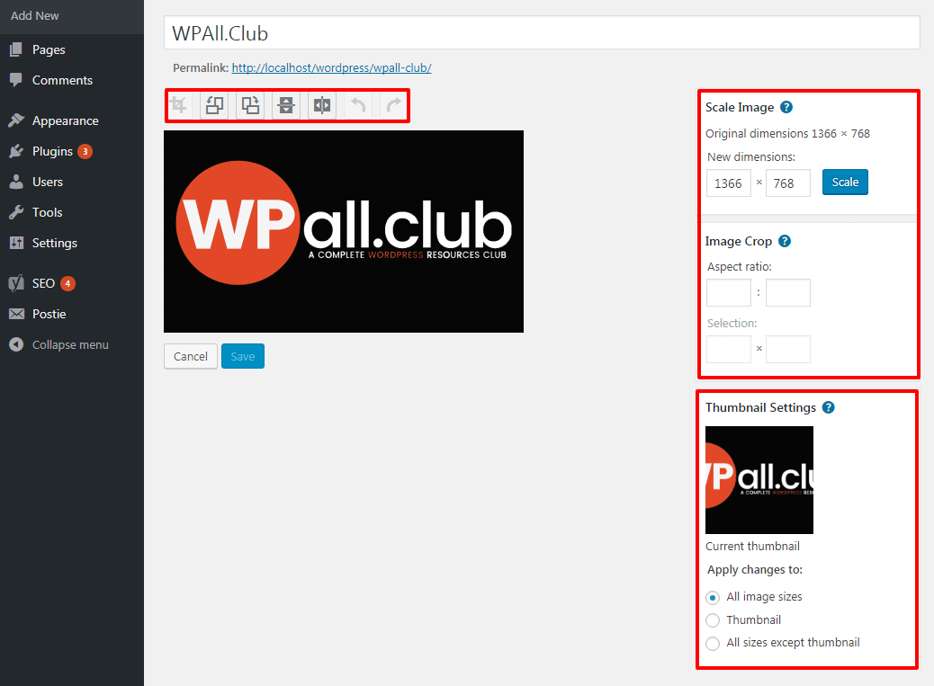 How to edit images in WordPress How to Crop Rotate Scale and Flip Images in WordPress 2 - How to edit images in WordPress
