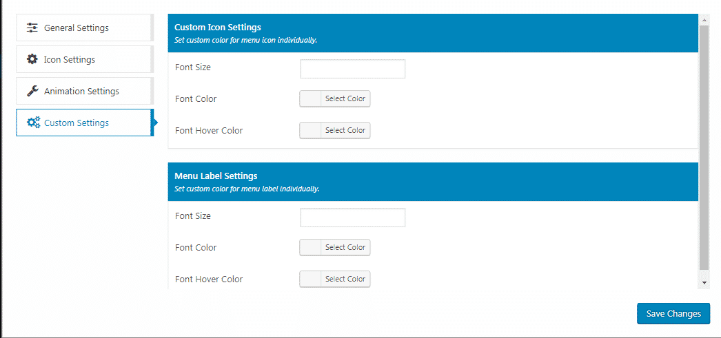 How to Add Custom Font Icons on WordPress Menu? (Step by Step Guide) wp menu icons lite custom settings - How to Add Custom Font Icons on WordPress Menu? (Step by Step Guide)