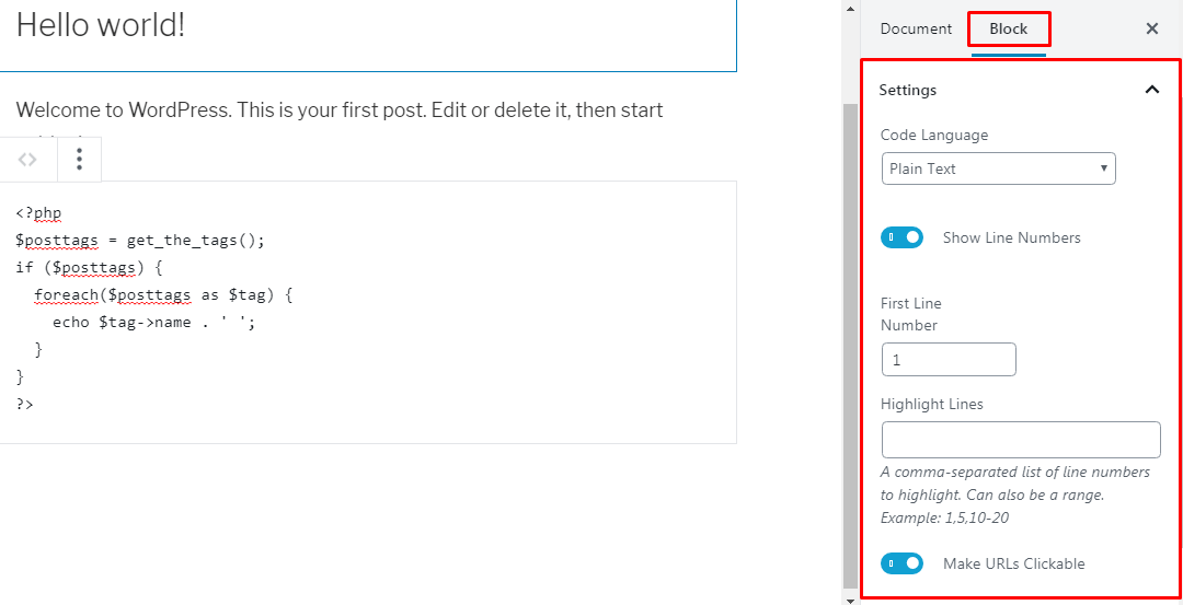 How to display code on your WordPress site? Maintaining the Settings of the code in blog posts - How to display code on your WordPress site?