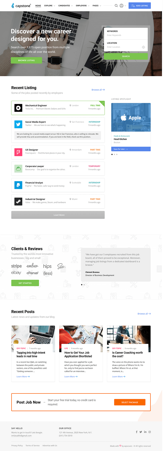 10+ Best Premium Job Board WordPress Themes capstone best premium job board wordpress theme - 10+ Best Premium Job Board WordPress Themes