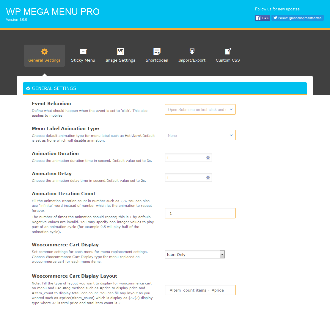 How to Add Mega Menu in your WordPress Website or Blog (Step by step guide: screenshots included!) general settings - How to Add Mega Menu in your WordPress Website or Blog (Step by step guide: screenshots included!)