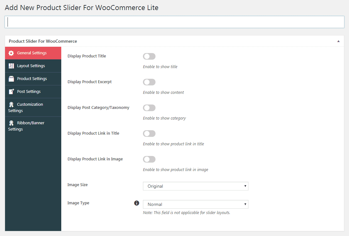 How to Add Product Slider on WooCommerce Website? (Step By Step Guide) product slider for woocommerce lite general settings - How to Add Product Slider on WooCommerce Website? (Step By Step Guide)