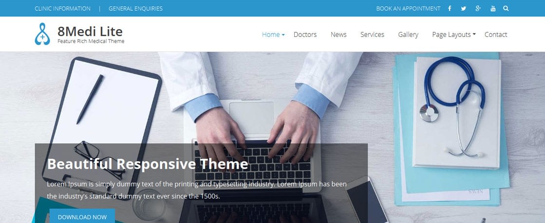 50+ Best Free Responsive WordPress Themes 2019 eightmedi lite - 50+ Best Free Responsive WordPress Themes 2019