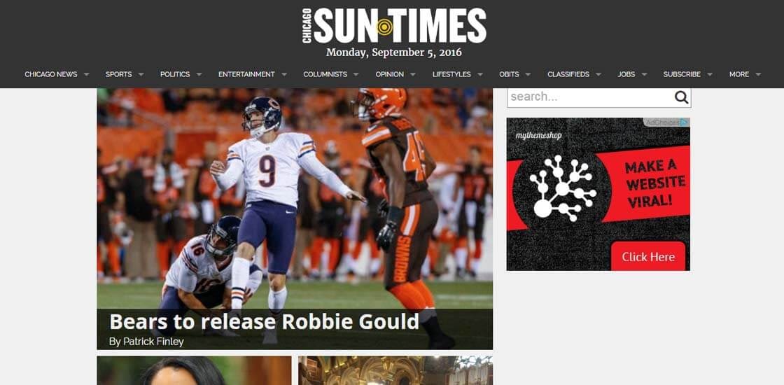 47 Famous Websites Using WordPress As Their CMS Chicago Sun Times - 47 Famous Websites Using WordPress As Their CMS