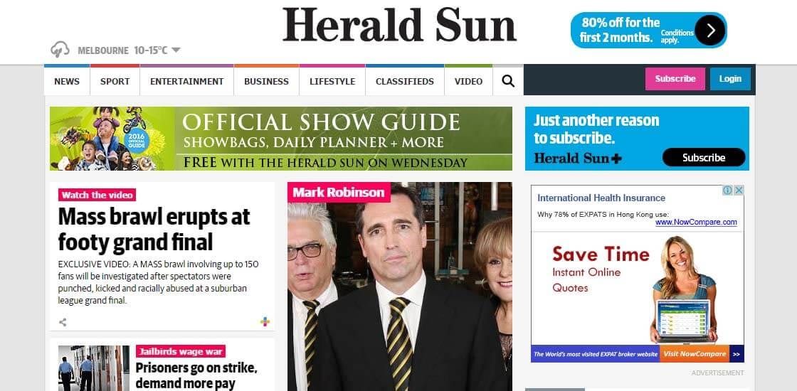47 Famous Websites Using WordPress As Their CMS Herald Sun - 47 Famous Websites Using WordPress As Their CMS