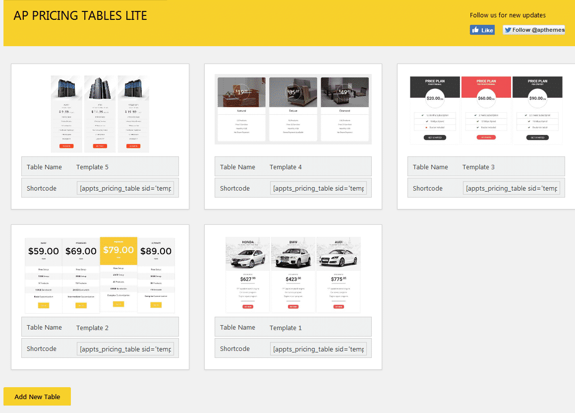 How to Add Pricing Tables on WordPress Website? (Step by Step Guide) ap pricing tables lite page - How to Add Pricing Tables on WordPress Website? (Step by Step Guide)