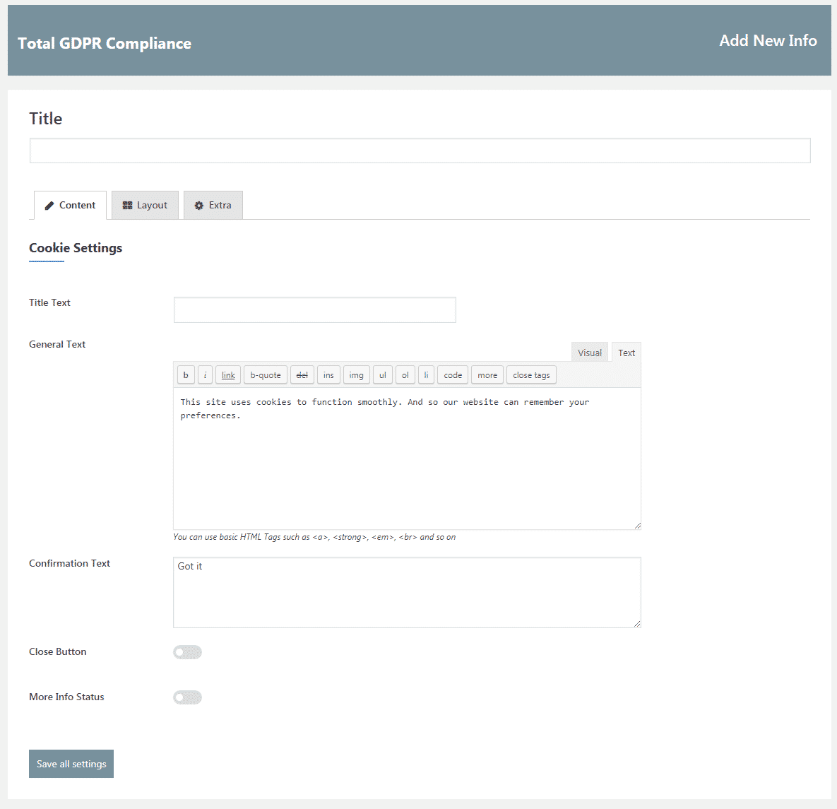 How to make your WordPress Website EU GDPR Compliance? (Step by Step Guide) total gdpr compliance add edit cookie template content - How to make your WordPress Website EU GDPR Compliance? (Step by Step Guide)