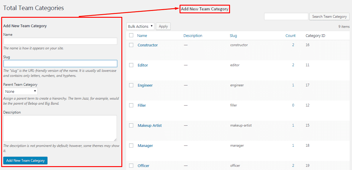 How to Showcase Team Members on WordPress Website? (Step by Step Guide) total team categories - How to Showcase Team Members on WordPress Website? (Step by Step Guide)
