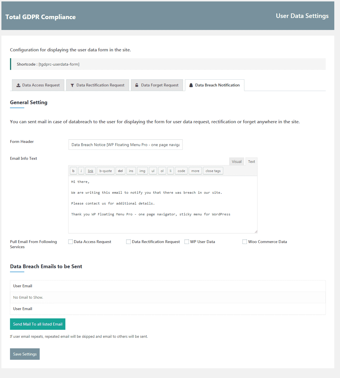 How to make your WordPress Website EU GDPR Compliance? (Step by Step Guide) total gdpr compliance user data breach - How to make your WordPress Website EU GDPR Compliance? (Step by Step Guide)