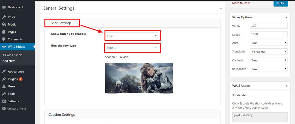 Best Free Responsive WordPress Slider Plugin 2019 - WP 1 Slider slider settings 1 - Best Free Responsive WordPress Slider Plugin 2019 - WP 1 Slider