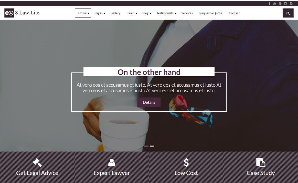 11+ Best Free Responsive WordPress Themes November 2016 EightLaw Lite - 11+ Best Free Responsive WordPress Themes November 2016