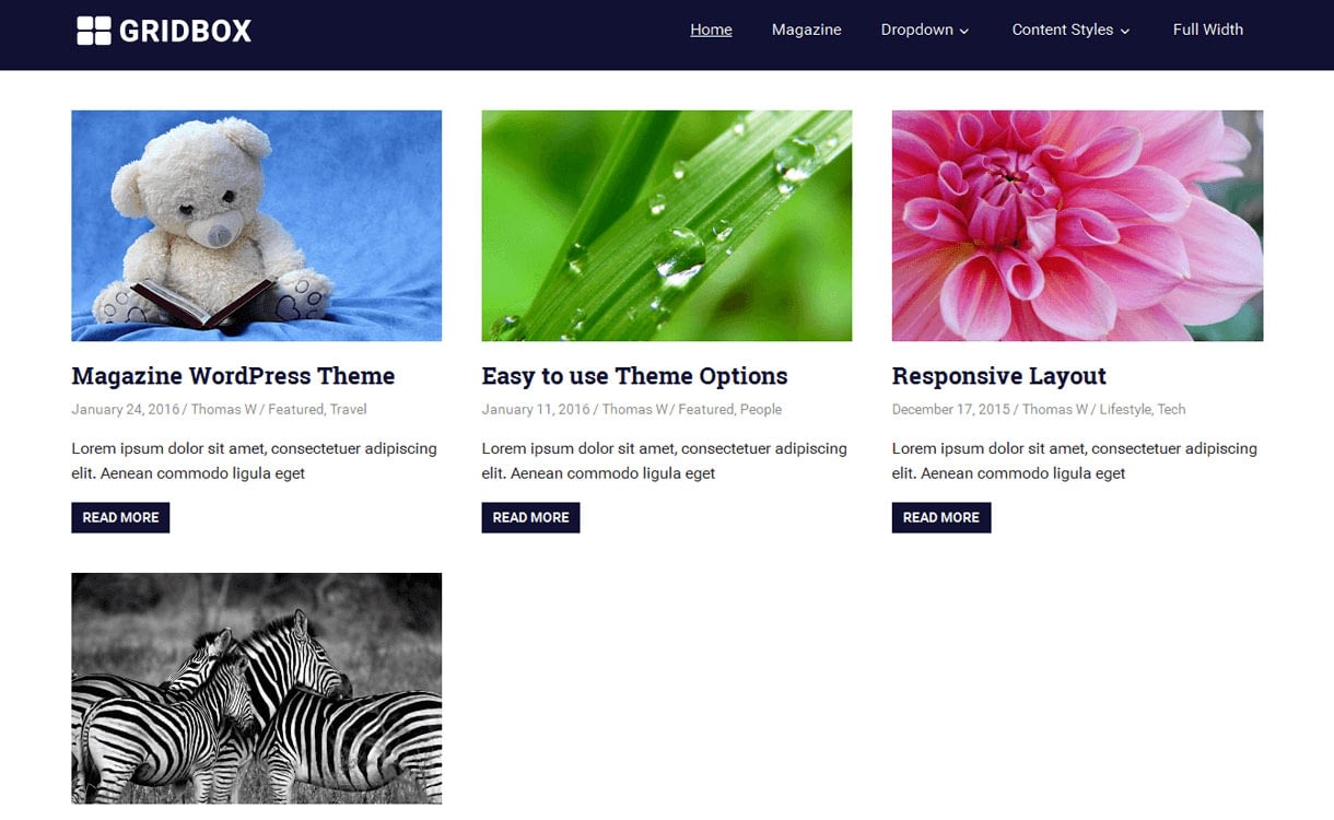 11+ Best Free Responsive WordPress Themes October 2016 GridBox - 11+ Best Free Responsive WordPress Themes October 2016