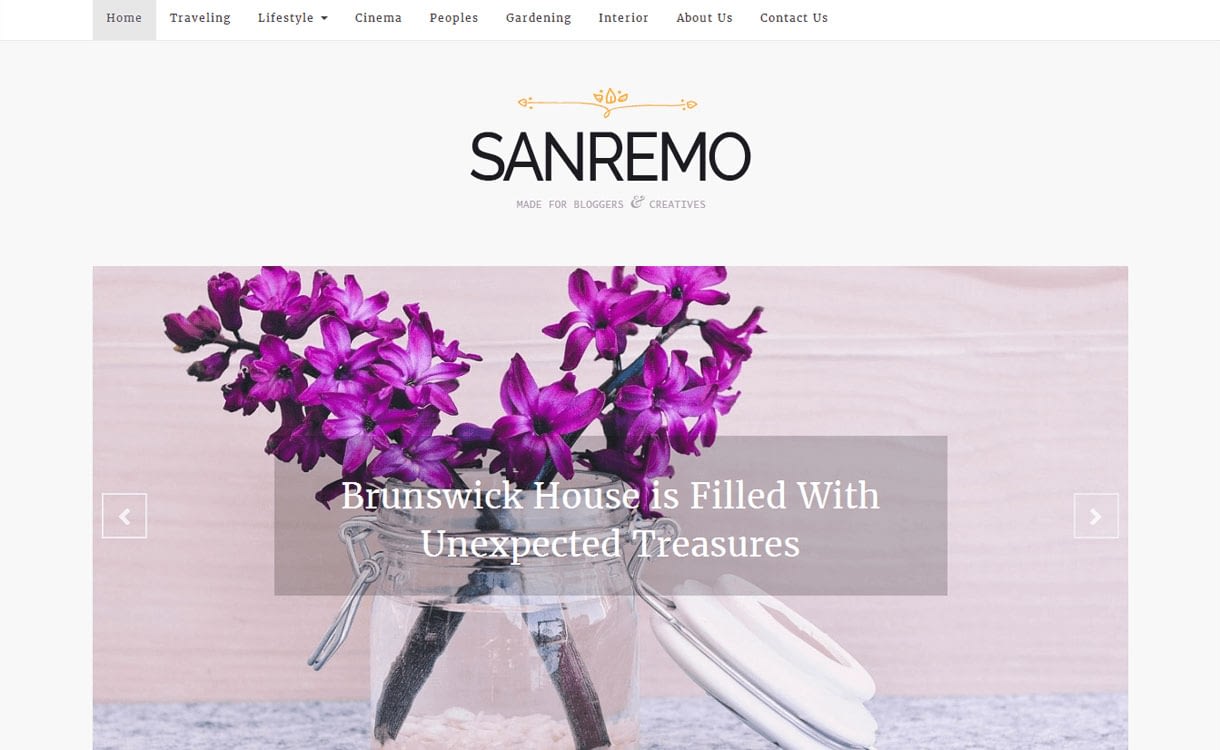 11+ Best Free Responsive WordPress Themes October 2016 Sanremo - 11+ Best Free Responsive WordPress Themes October 2016