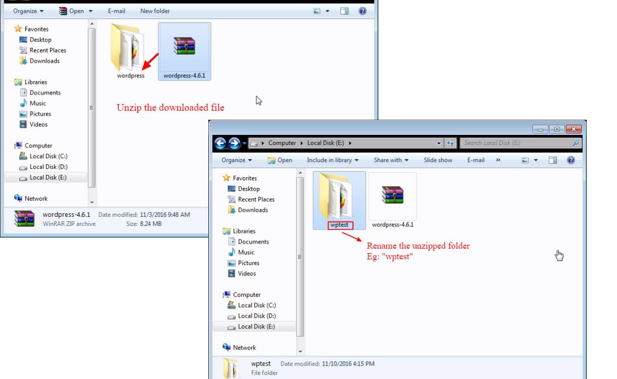 How to install WordPress in your Windows Computer file unzip - How to install WordPress in your Windows Computer