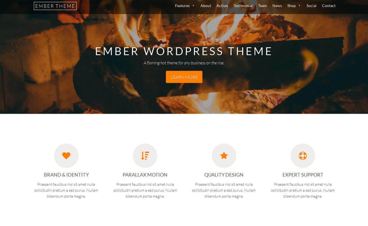 11+ Best Free Responsive WordPress Themes December 2016 Ember Theme - 11+ Best Free Responsive WordPress Themes December 2016