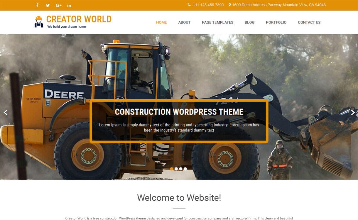 20+ Best Free WordPress Construction Company Themes for 2019 Creator World - 20+ Best Free WordPress Construction Company Themes for 2019