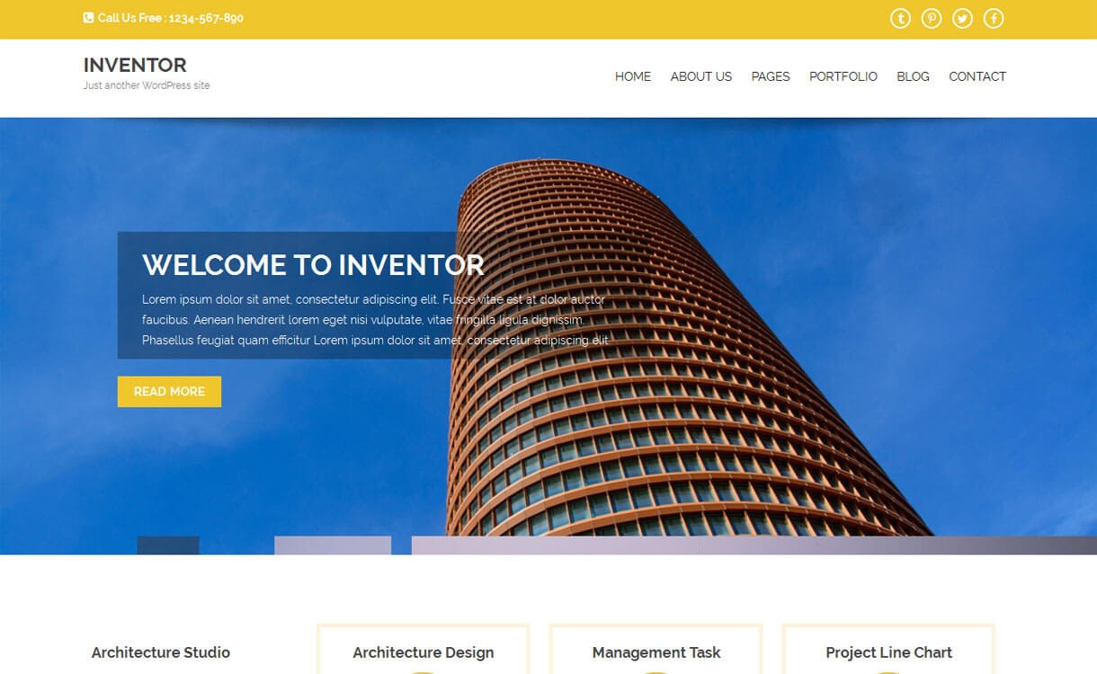20+ Best Free WordPress Construction Company Themes for 2019 Inventor - 20+ Best Free WordPress Construction Company Themes for 2019