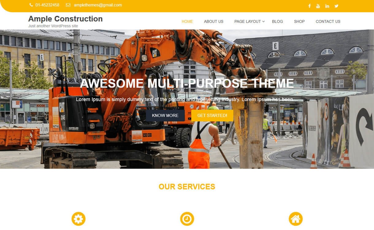 20+ Best Free WordPress Construction Company Themes for 2019 ample construction best fre - 20+ Best Free WordPress Construction Company Themes for 2019