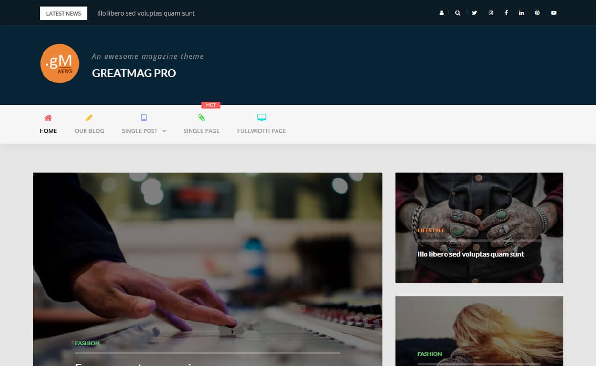 21+ Best Premium WordPress News/Magazine/Editorial Themes 2019 GreatMag Pro - 21+ Best Premium WordPress News/Magazine/Editorial Themes 2019