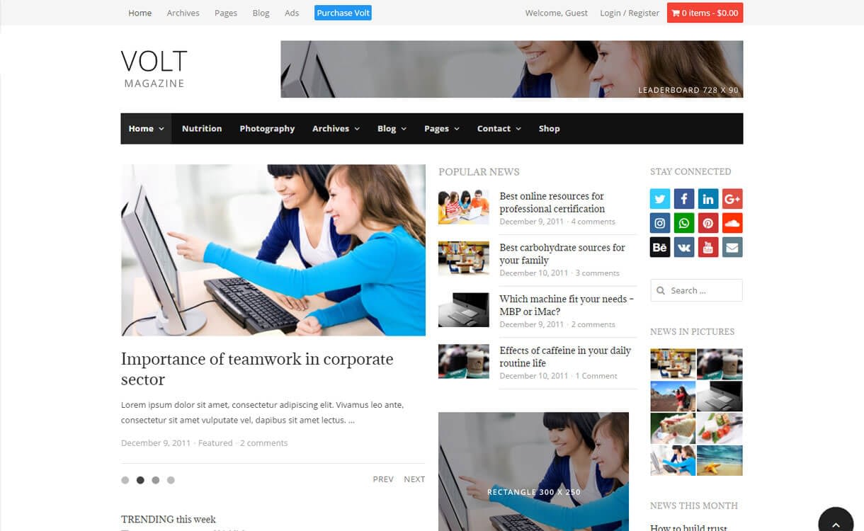 21+ Best Premium WordPress News/Magazine/Editorial Themes 2019 Volt - 21+ Best Premium WordPress News/Magazine/Editorial Themes 2019