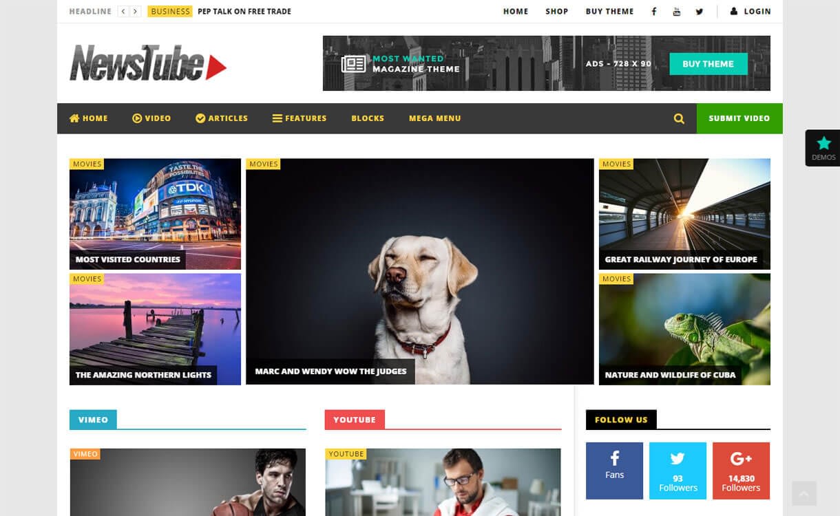 15+ Best Responsive WordPress Video Themes 2019 NewsTube - 15+ Best Responsive WordPress Video Themes 2019