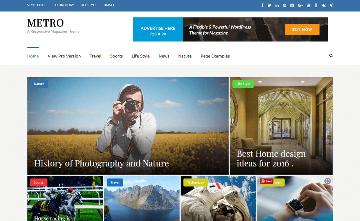 25+ Best Free Magazine WordPress Themes For 2019 metro magazine magazine wordpress theme - 25+ Best Free Magazine WordPress Themes For 2019