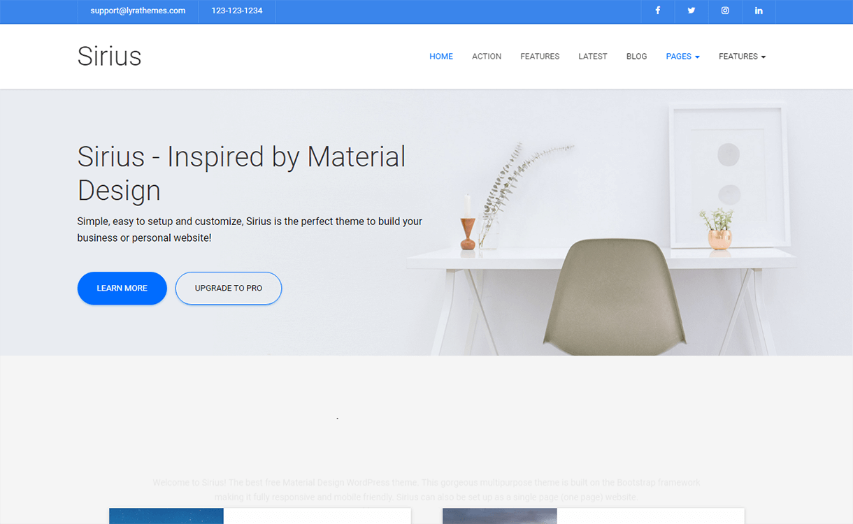 15 Best Free Material Design WordPress Themes for 2019 sirius lite wordpress material design - 15 Best Free Material Design WordPress Themes for 2019