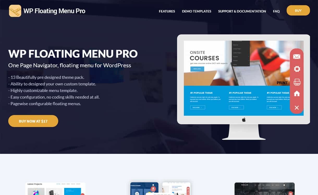 5+ Best WordPress One Page Navigation Plugins 2019 wp floating menu pro - 5+ Best WordPress One Page Navigation Plugins 2019