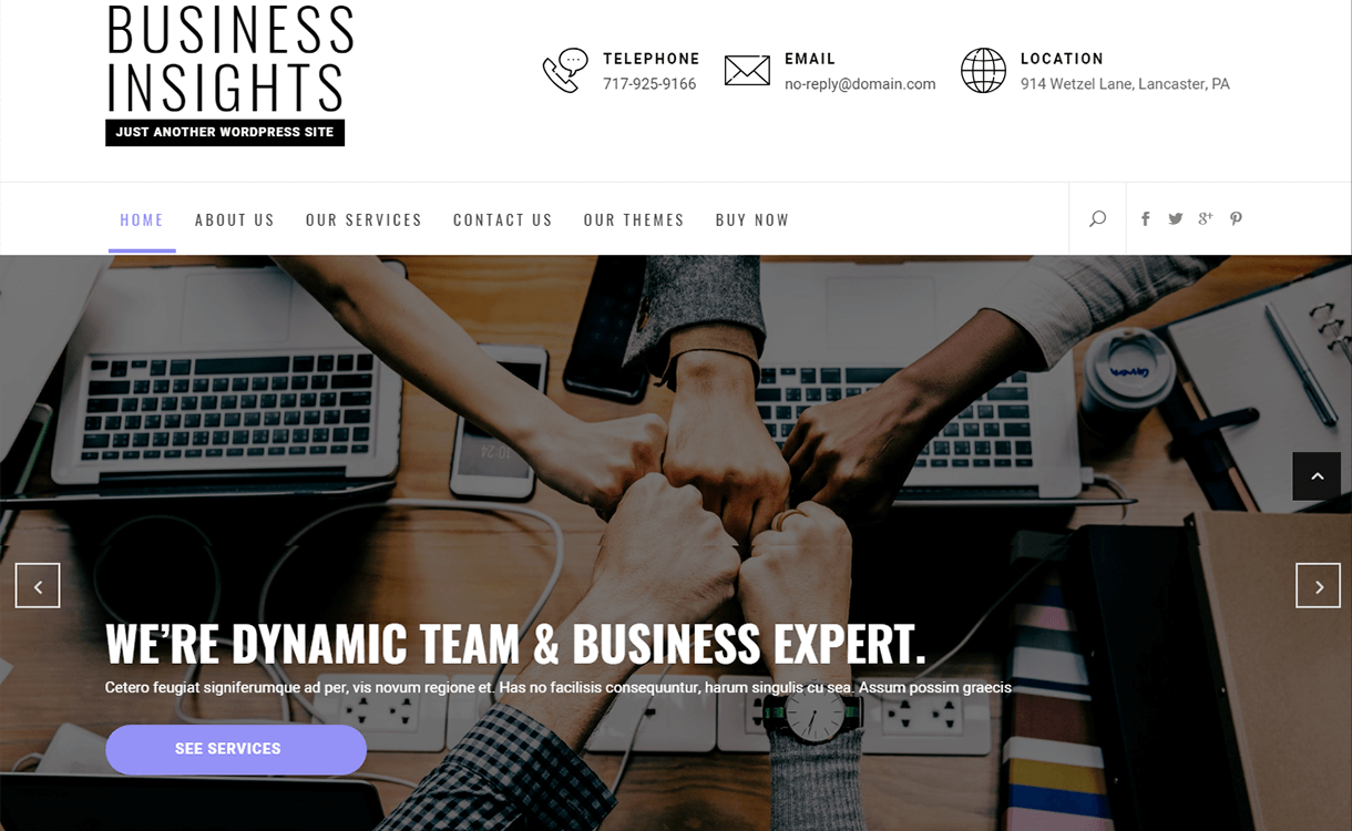 21+ Best Free WordPress Themes June 2018 Business Insights – Just another WordPress site as Smart Object 1 - 21+ Best Free WordPress Themes June 2018
