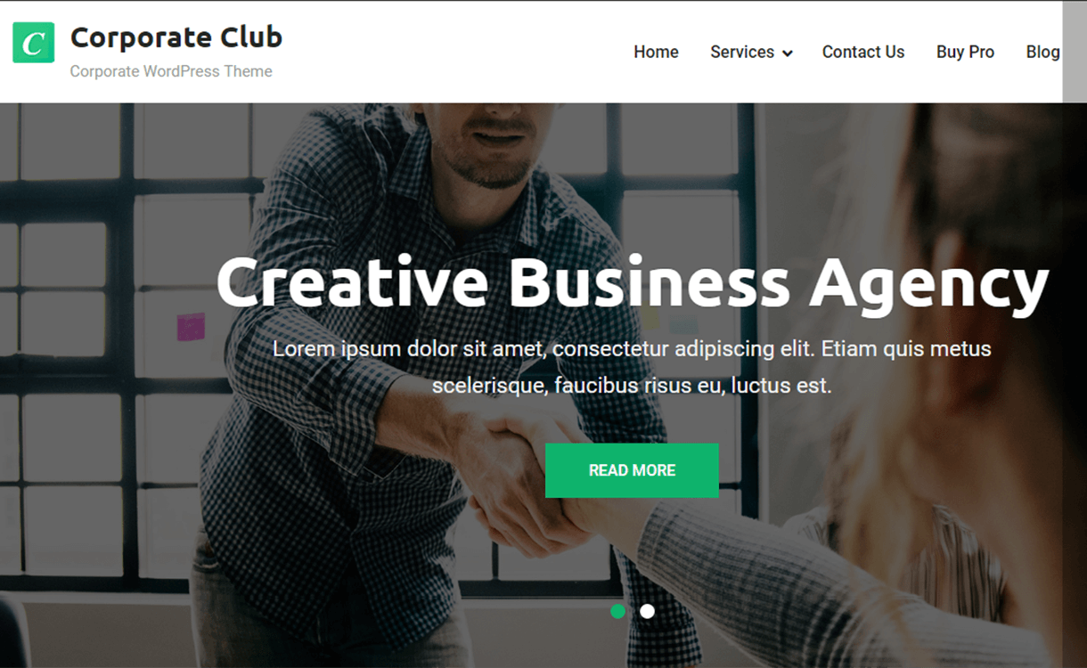 21+ Best Free WordPress Themes June 2018 Corporate Club – Corporate WordPress Theme as Smart Object 1 - 21+ Best Free WordPress Themes June 2018