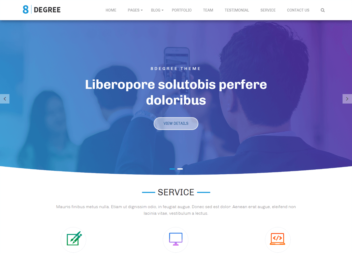 10+ Best Agency WordPress Themes and Templates (Free) eight degree best free wordpress themes april - 10+ Best Agency WordPress Themes and Templates (Free)