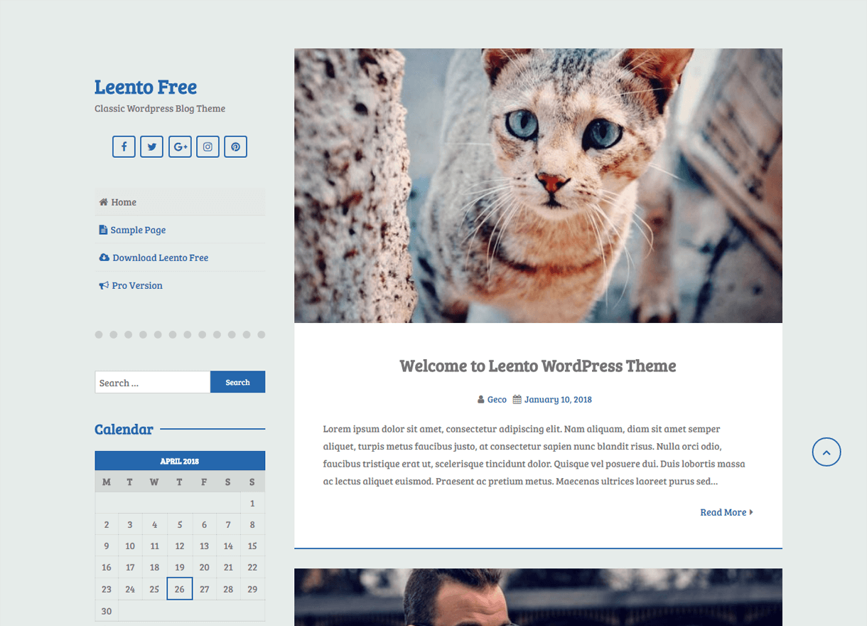 21+ Best Free WordPress Themes April 2018 leento best free wordpress themes april - 21+ Best Free WordPress Themes April 2018