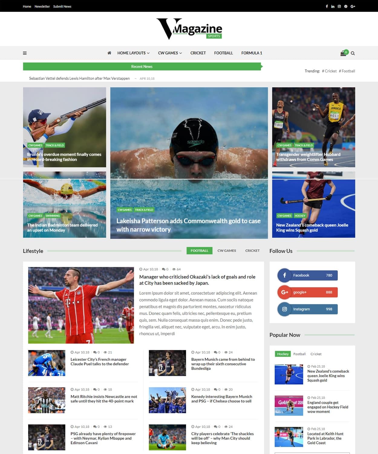 VMagazine Review - A hassle free, simple, clean and beautiful WordPress theme to start your news and magazine website vmagazine sports - VMagazine Review - A hassle free, simple, clean and beautiful WordPress theme to start your news and magazine website