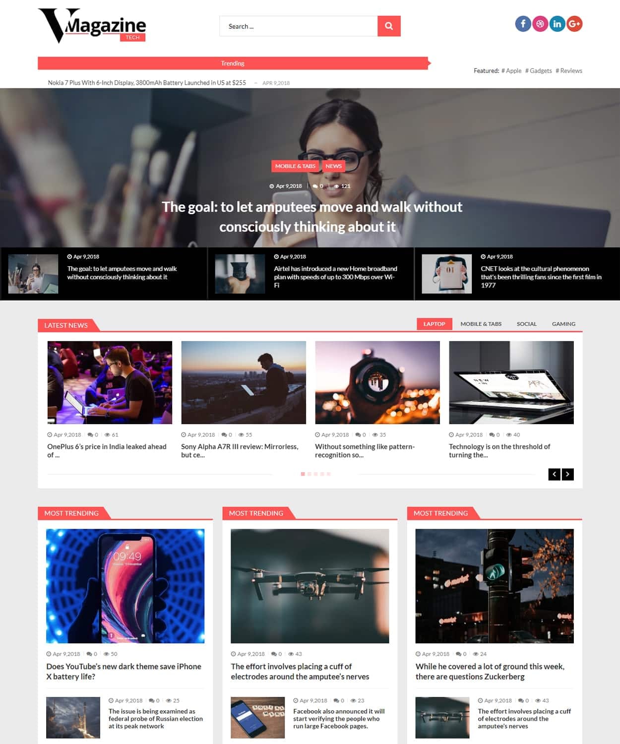 VMagazine Review - A hassle free, simple, clean and beautiful WordPress theme to start your news and magazine website vmagazine tech - VMagazine Review - A hassle free, simple, clean and beautiful WordPress theme to start your news and magazine website