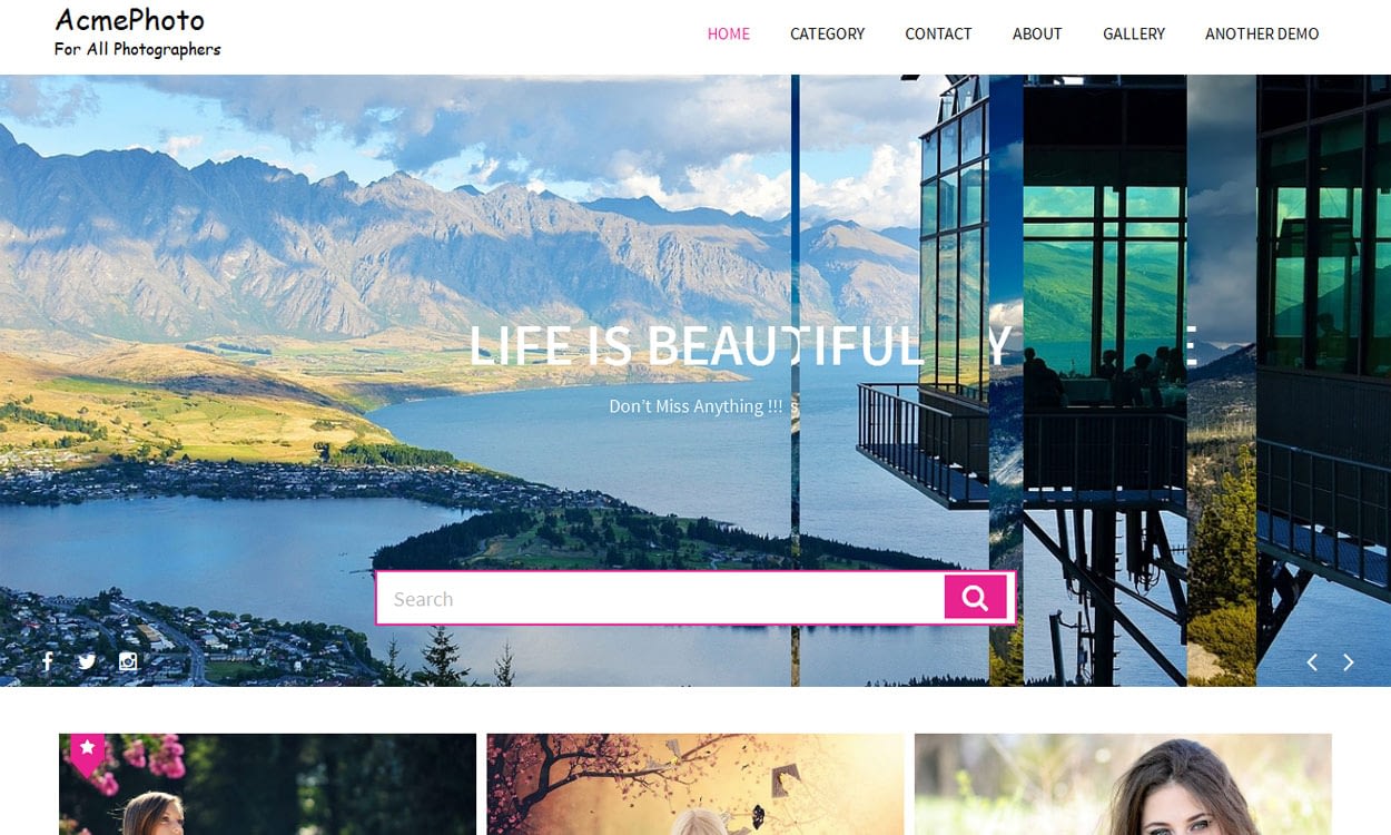 30+ Best Free WordPress Photography Themes for 2019 AcmePhoto - 30+ Best Free WordPress Photography Themes for 2019