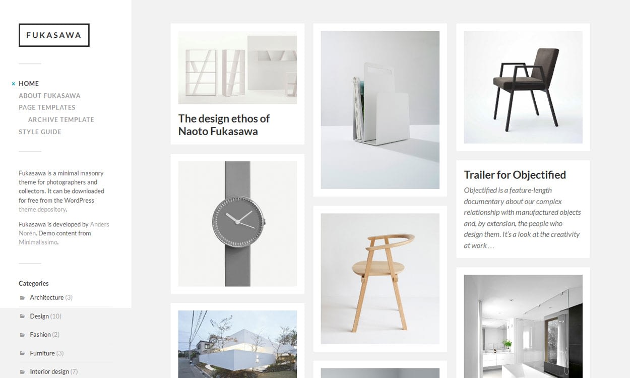 30+ Best Free WordPress Photography Themes for 2019 Fukasawa - 30+ Best Free WordPress Photography Themes for 2019