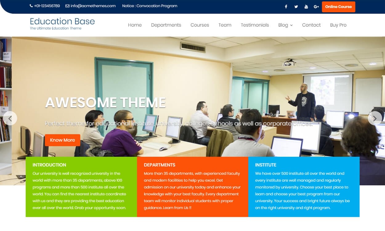 10+ Best Education - School, College WordPress Themes and Templates (Free) education base best education school college wordpress themes templates free 1 - 10+ Best Education - School, College WordPress Themes and Templates (Free)