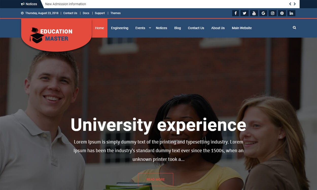 10+ Best Education - School, College WordPress Themes and Templates (Free) education master best education school college wordpress themes templates free 1 - 10+ Best Education - School, College WordPress Themes and Templates (Free)