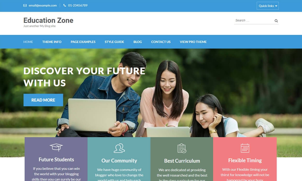 10+ Best Education - School, College WordPress Themes and Templates (Free) education zone best education school college wordpress themes templates free - 10+ Best Education - School, College WordPress Themes and Templates (Free)