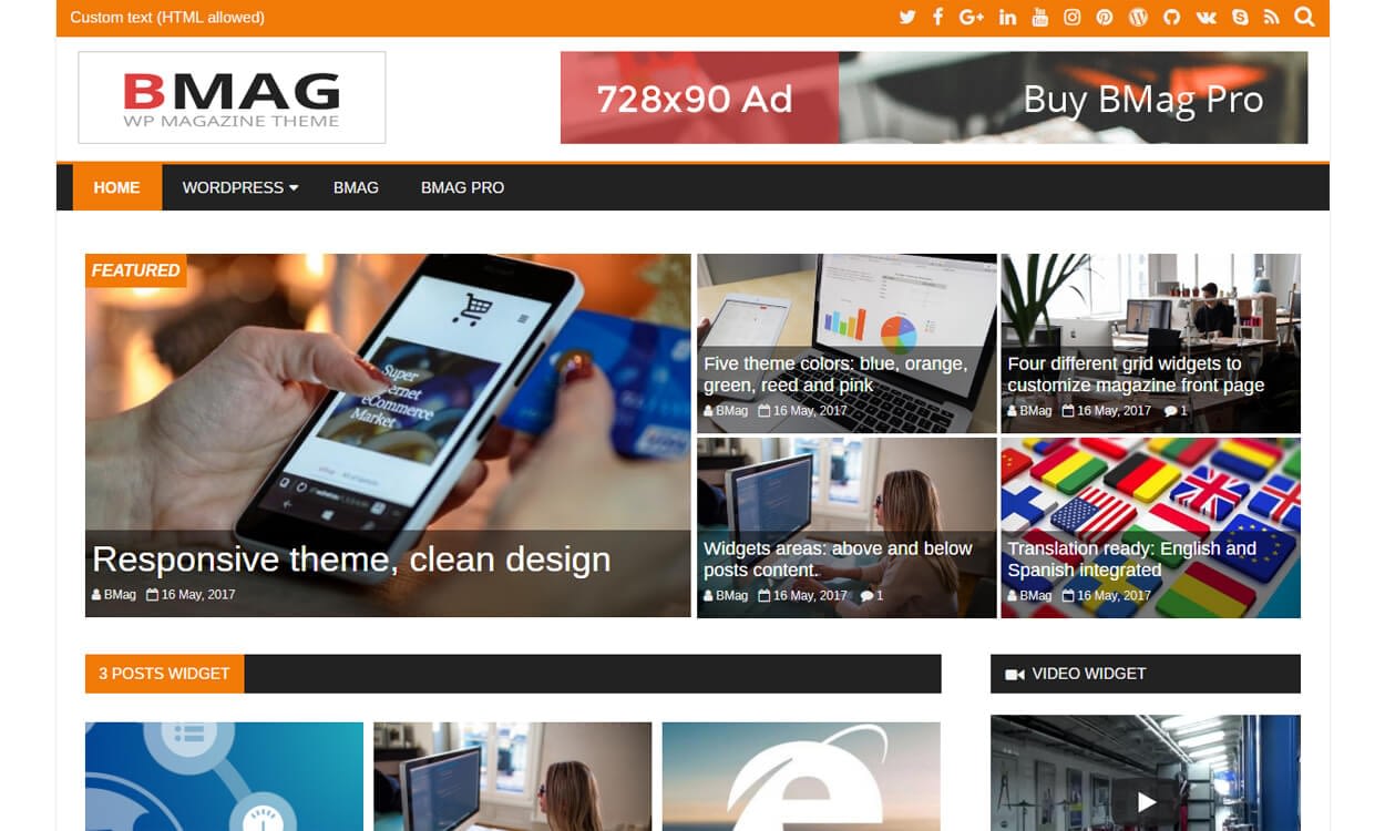 25+ Best Free WordPress Themes August 2018 bmag - 25+ Best Free WordPress Themes August 2018