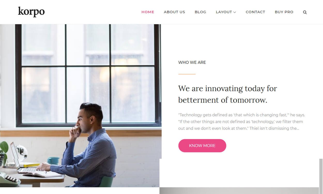 25+ Best Free WordPress Themes August 2018 korpo - 25+ Best Free WordPress Themes August 2018