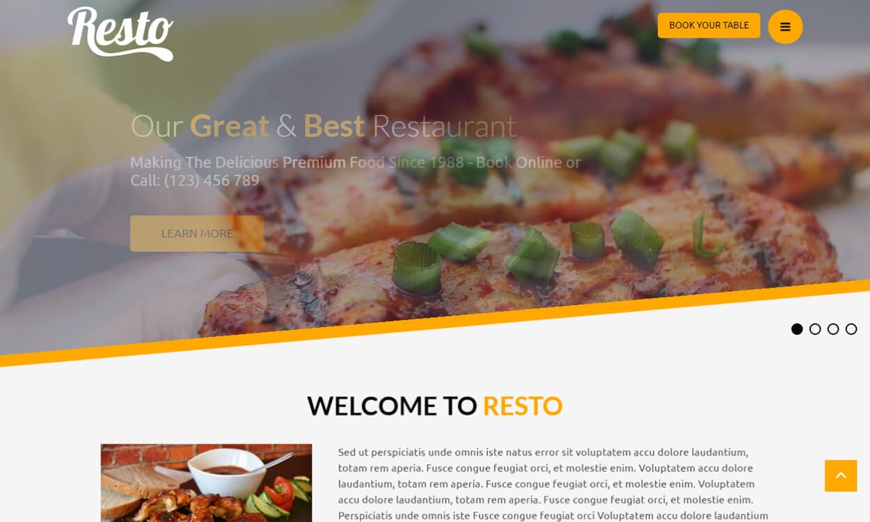 17+ Best Free Hotel / Resort WordPress Themes (latest) resto - 17+ Best Free Hotel / Resort WordPress Themes (latest)