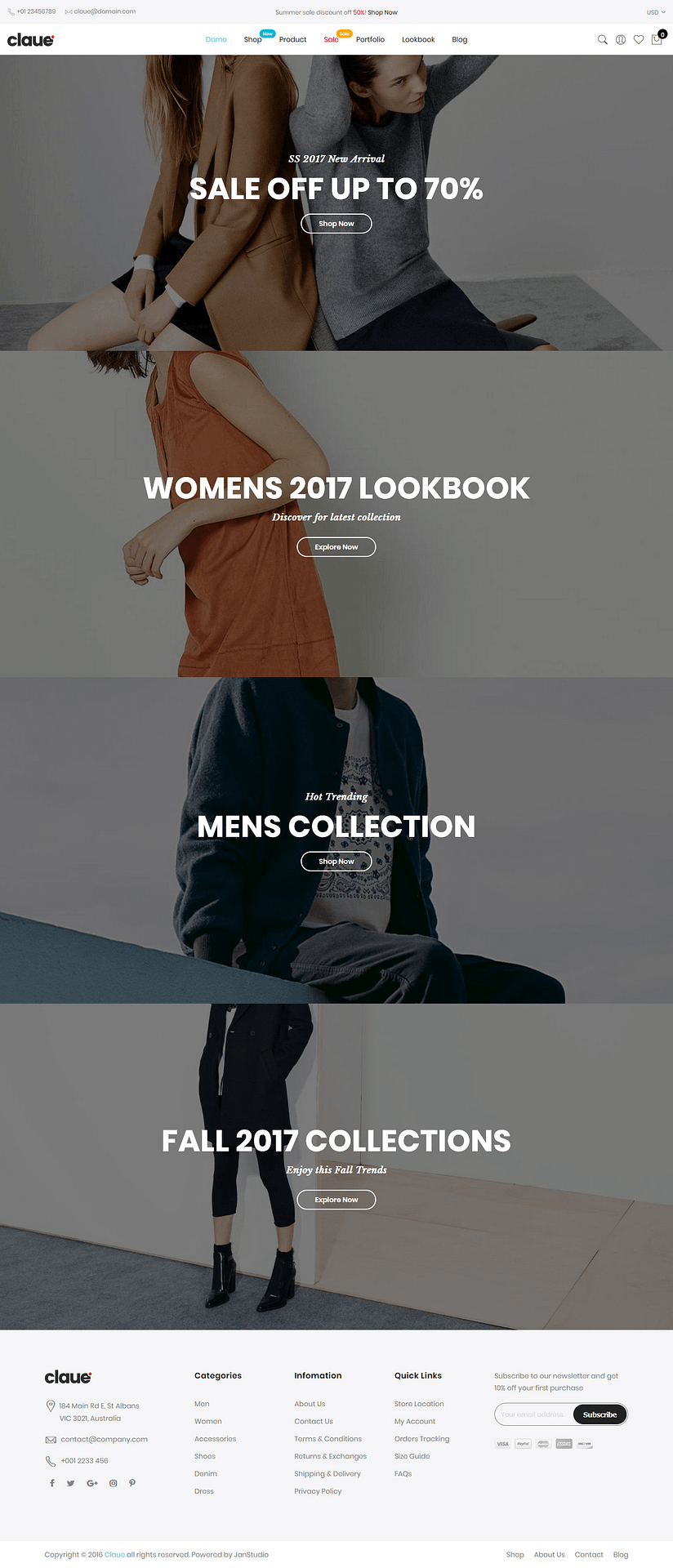 10+ Best Premium Minimal WordPress Themes 2019 claue best premium minimal wordpress theme - 10+ Best Premium Minimal WordPress Themes 2019
