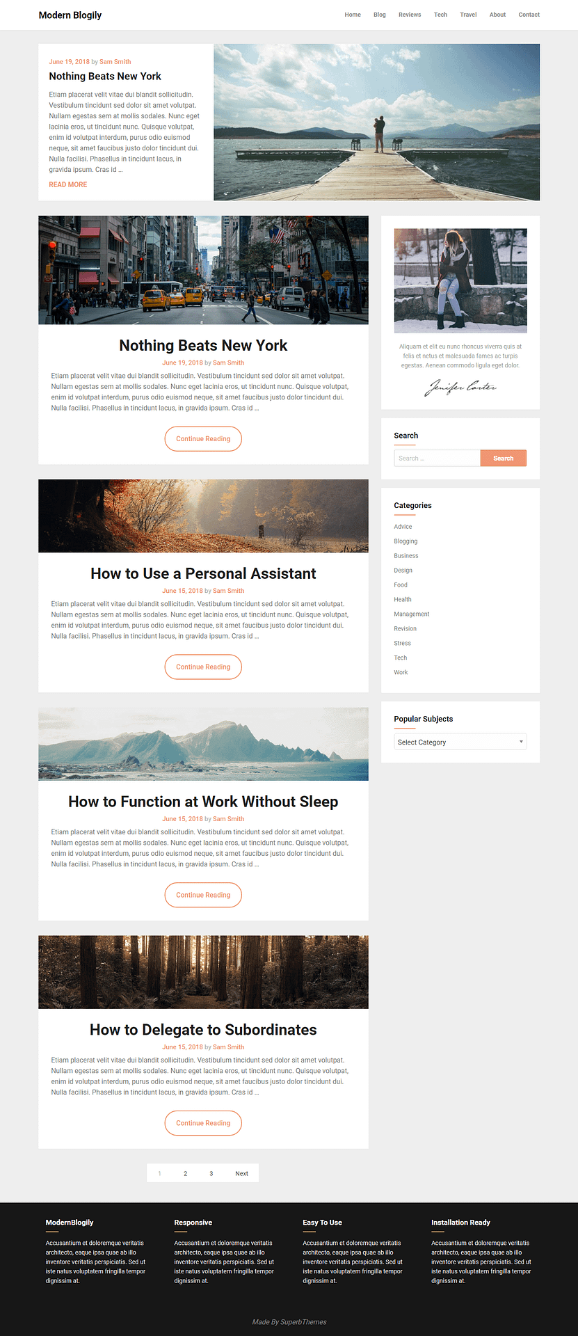 10+ Best Free Minimal WordPress Themes modern blogily best free minimal wordpress theme - 10+ Best Free Minimal WordPress Themes