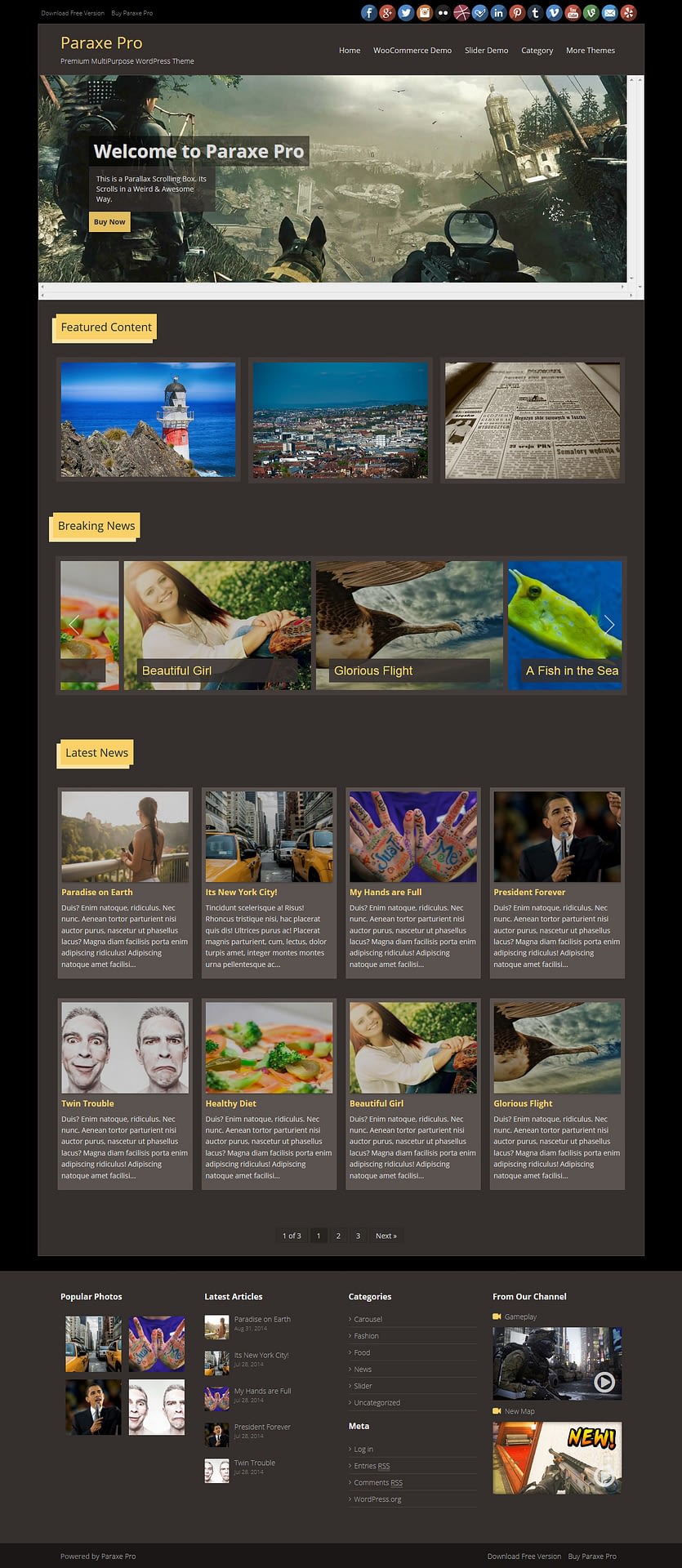10+ Best Free Gaming WordPress Themes paraxe best free gaming wordpress theme - 10+ Best Free Gaming WordPress Themes