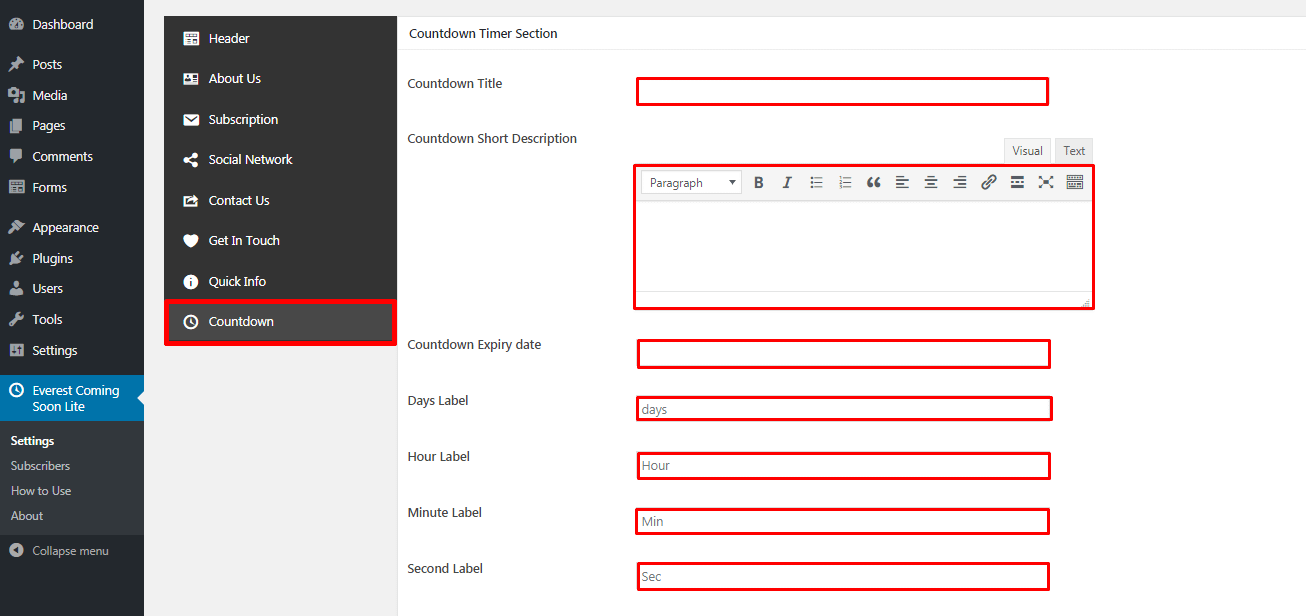 How to create a beautiful coming soon page in WordPress? Creating beautiful coming soon page using Everest Coming Soon Lite 10 - How to create a beautiful coming soon page in WordPress?