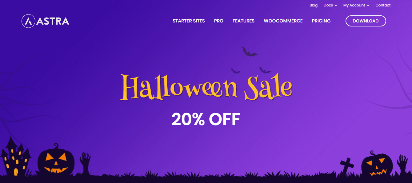 Best WordPress Deals and Discounts for Halloween 2018 (Upto 50% Off) halloween sale astra theme - Best WordPress Deals and Discounts for Halloween 2018 (Upto 50% Off)