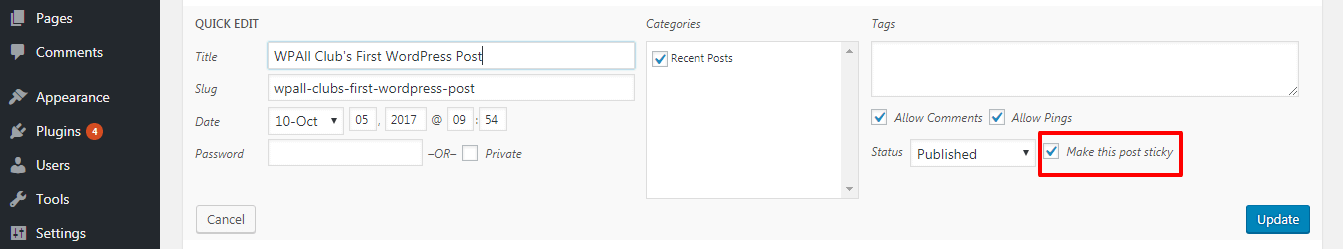 How to Make Sticky Posts in WordPress how to make sticky posts in wordpress 1 - How to Make Sticky Posts in WordPress